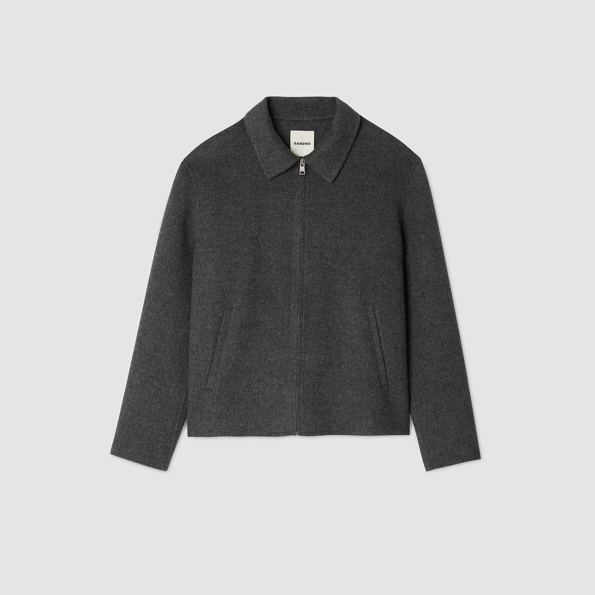 Light Peacoat In  Wool : Jackets & Coats color Dark Grey