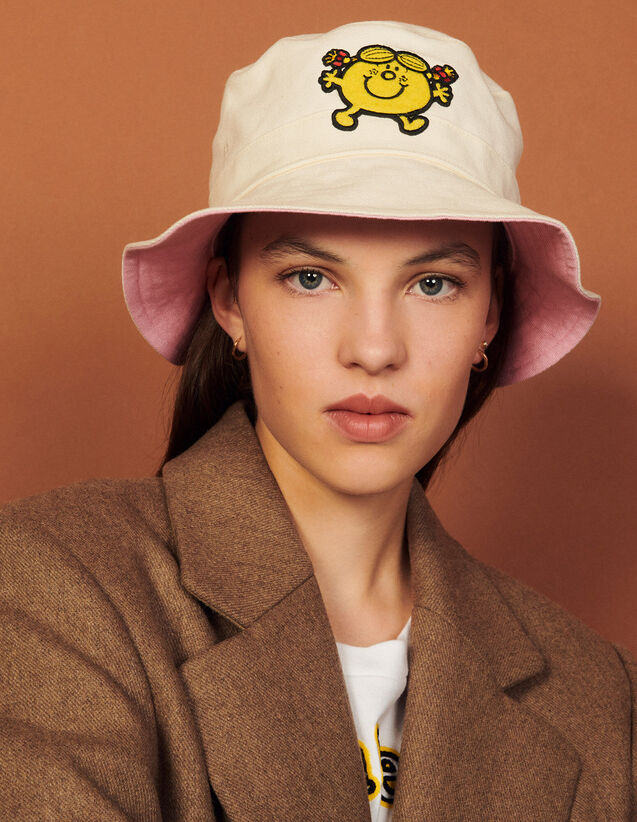 Reversible Bucket Hat With Patch : Sandro x Mr. Men & Little Miss color white