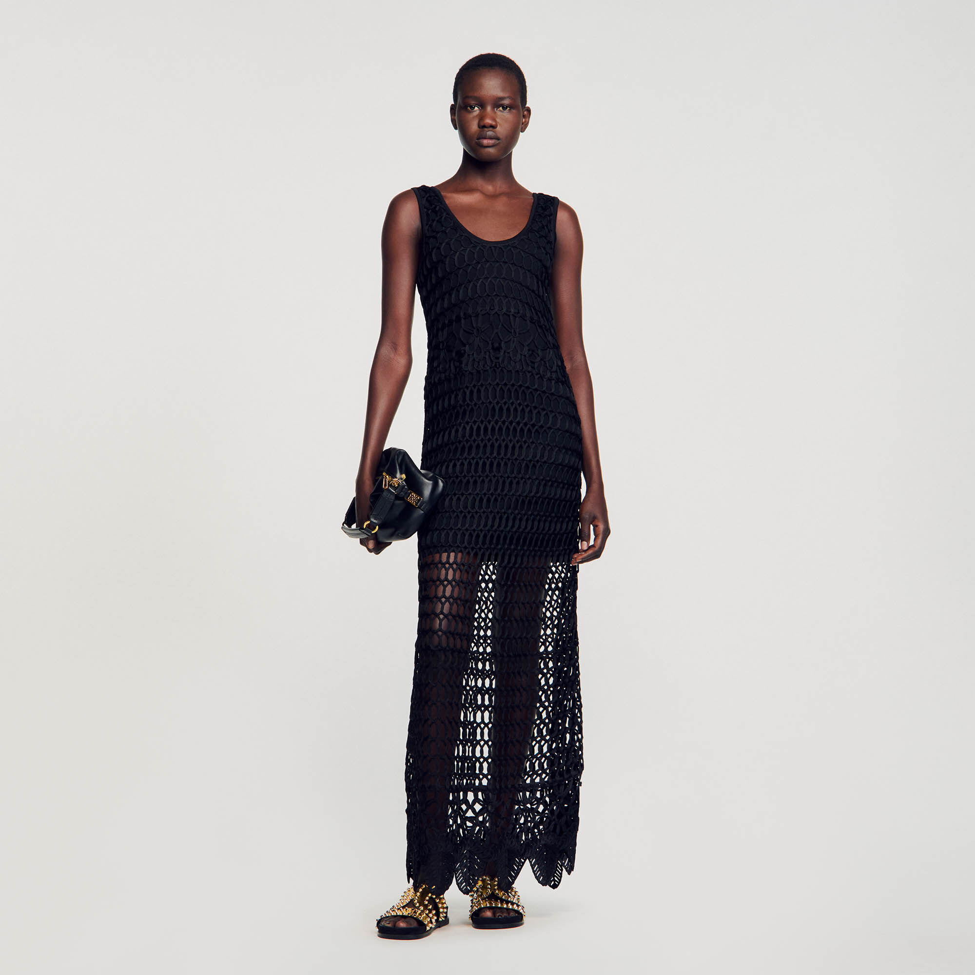 Crochet Dress : Dresses&nbsp; color Black