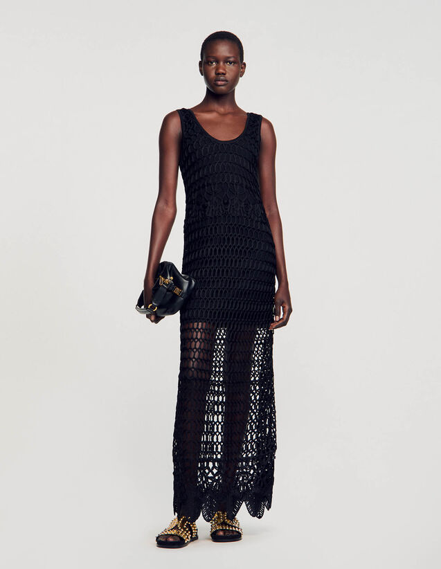 Crochet Dress : E-shop Pre-launch Collection color Black