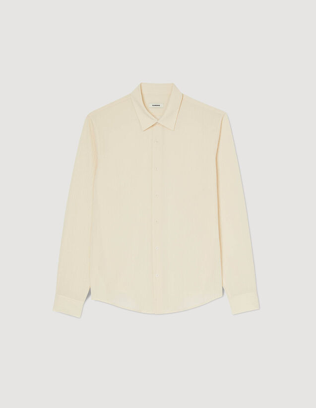 Pleated Loose-Fit Shirt : Shirts color Ecru