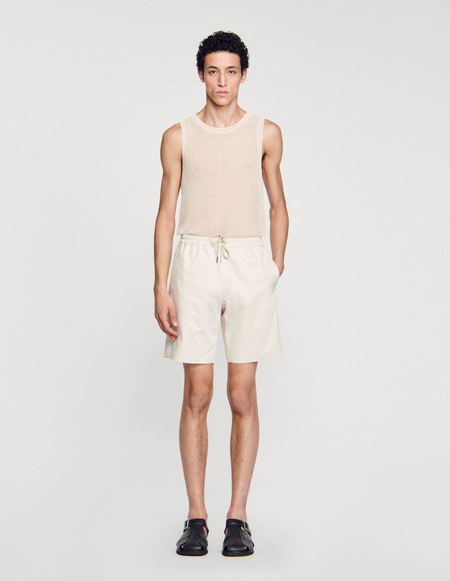 Cotton Shorts : Pants & Shorts color Ecru