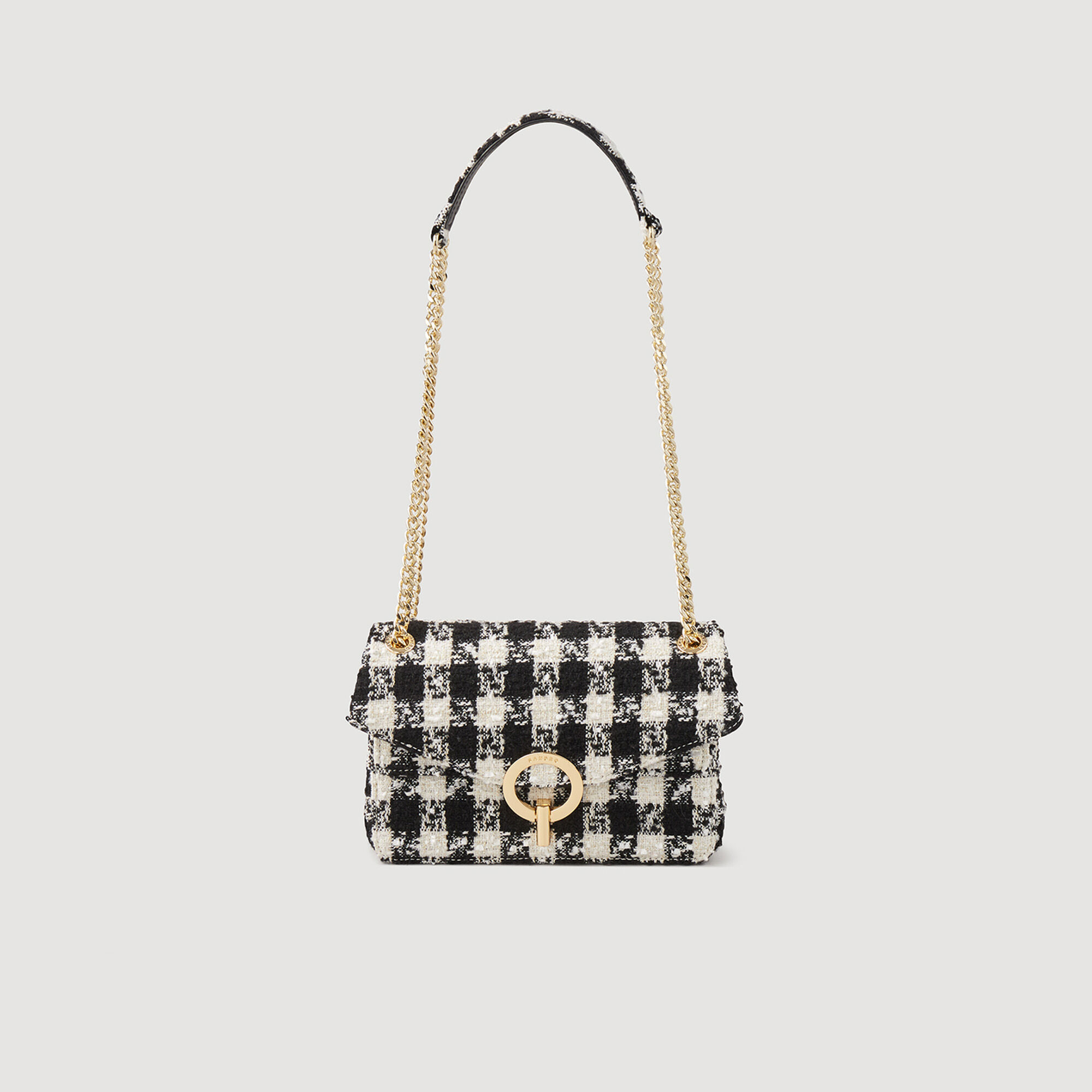 Yza Bag In Houndstooth Tweed My Yza bag Sandro paris