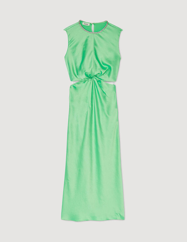 Midi Dress With Twist : Dresses color Vert fluo