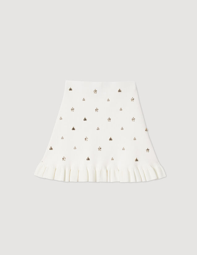 Knit Skirt With Charms : Skirts & Shorts color white