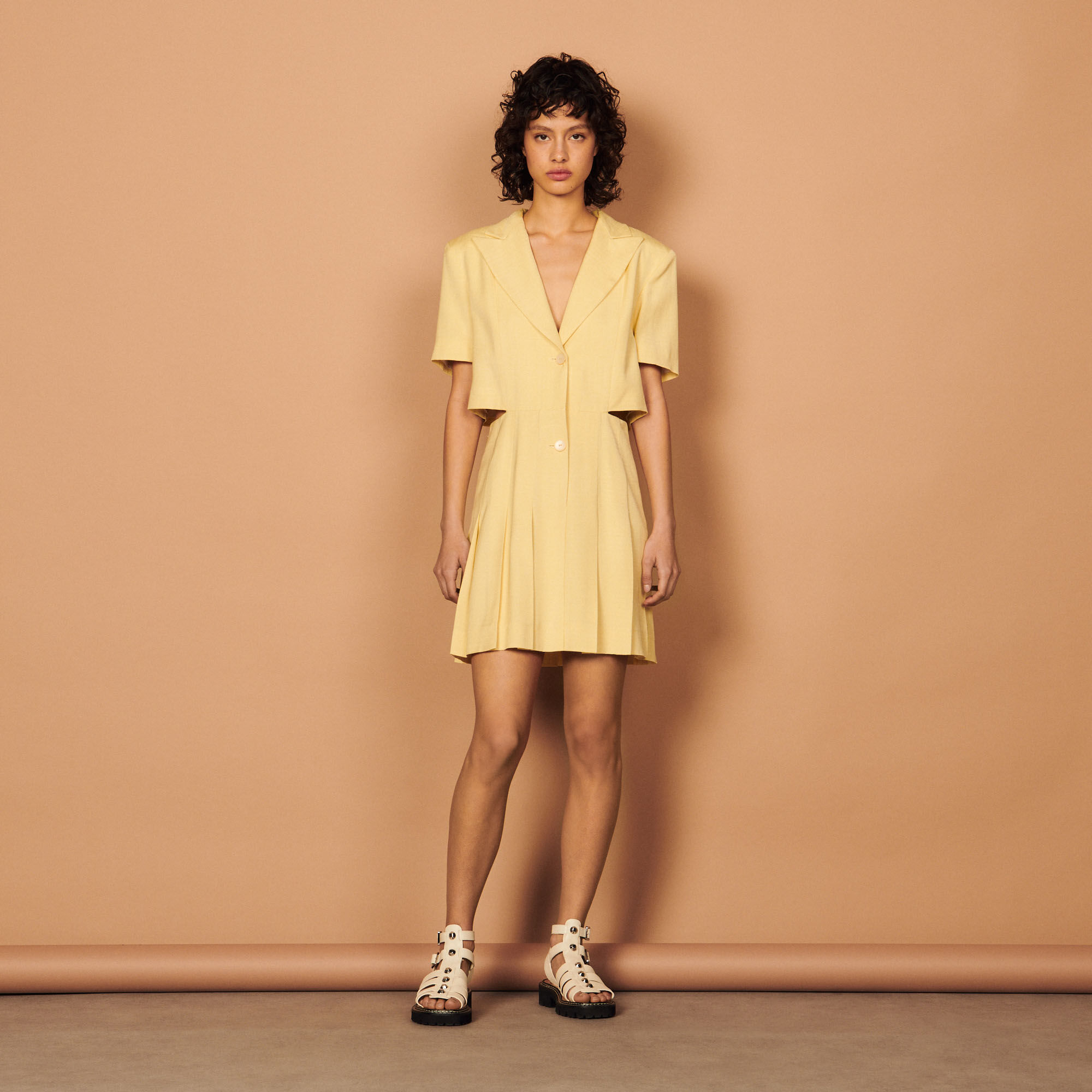 Sandro yellow dress discount