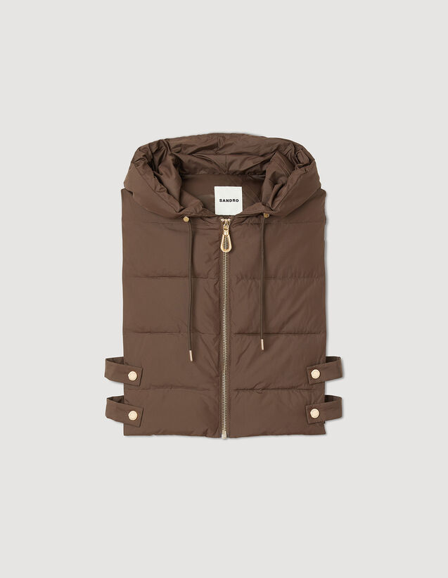 Short Puffer Jacket : Blazers & Jackets color Brown