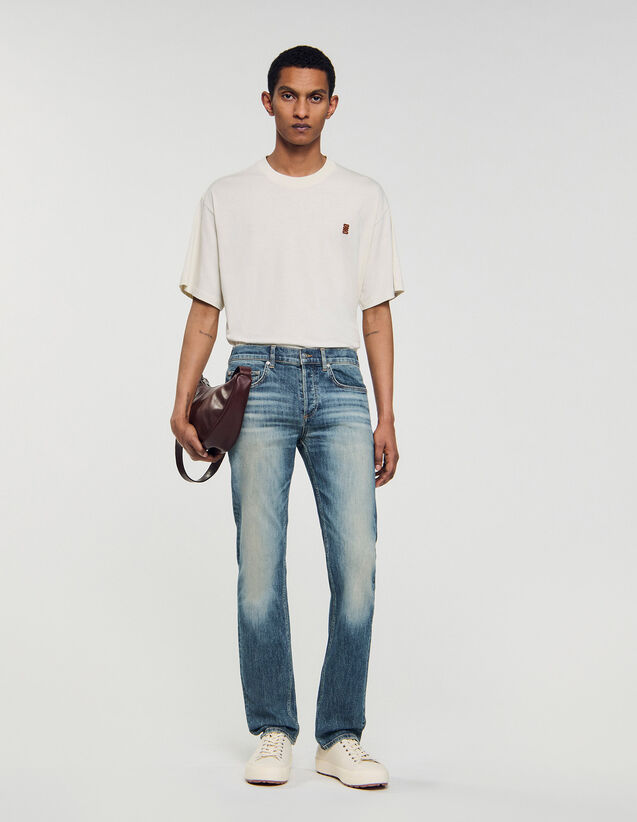 Slim-Fit Jeans - SHPJE00758 | sandro-paris.com Slim-Fit Jeans : Jeans color Blue Vintage - Denim