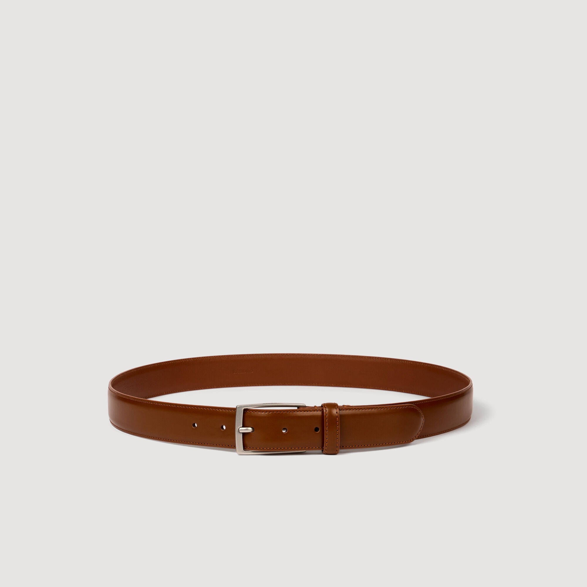 Glazed Leather Belt : Belts color Cognac