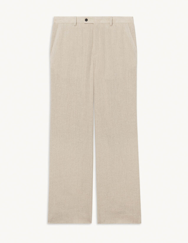 Linen Suit Trousers : Pants & Shorts color Sand