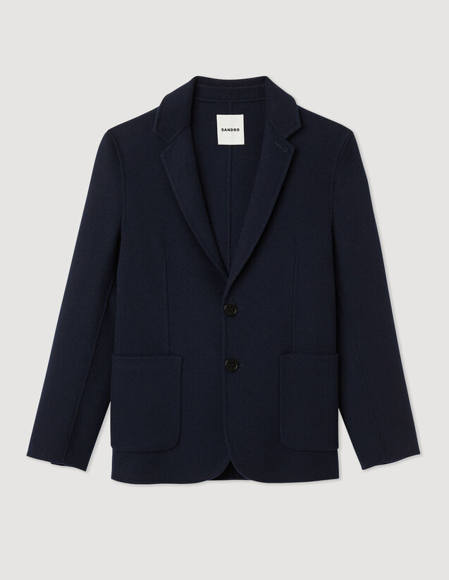 Wool Blazer : Trench coats & Coats color Dark Navy