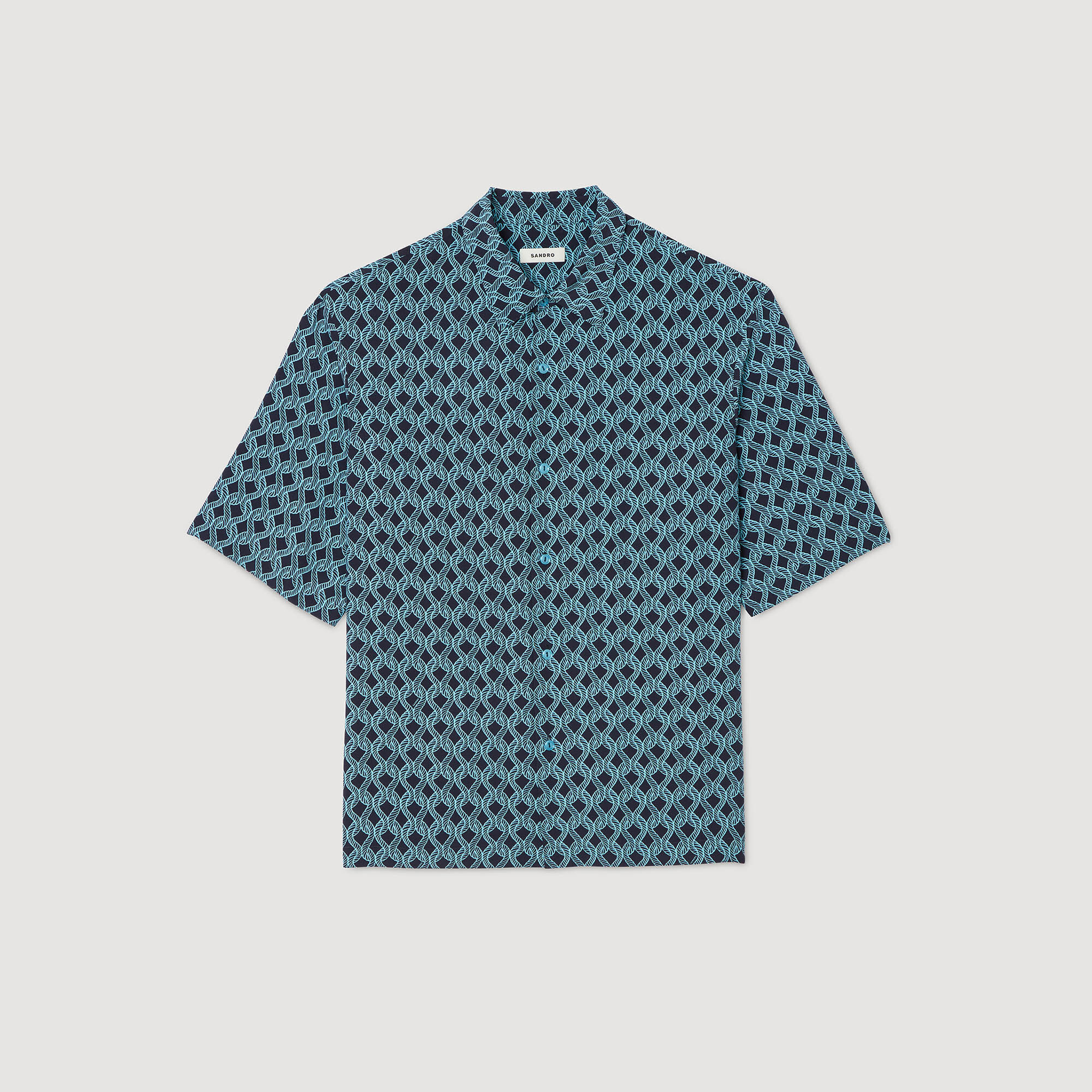 Rope Print Shirt : Shirts color Navy Blue
