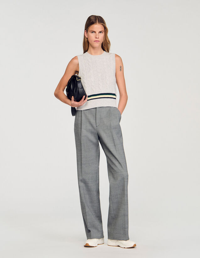 Straight-Leg Trousers - SFPPA01769 | sandro-paris.com Straight-Leg Trousers : Pants color Grey
