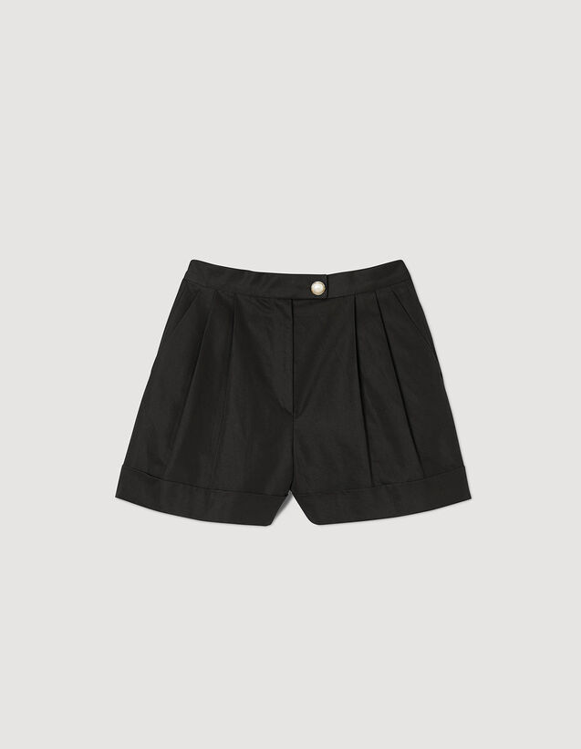 Gabardine Shorts : Skirts & Shorts color Black