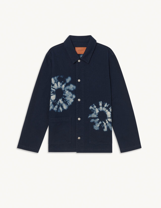 Organic Cotton Tie-Dye Jacket : Trench coats & Coats color Navy Blue