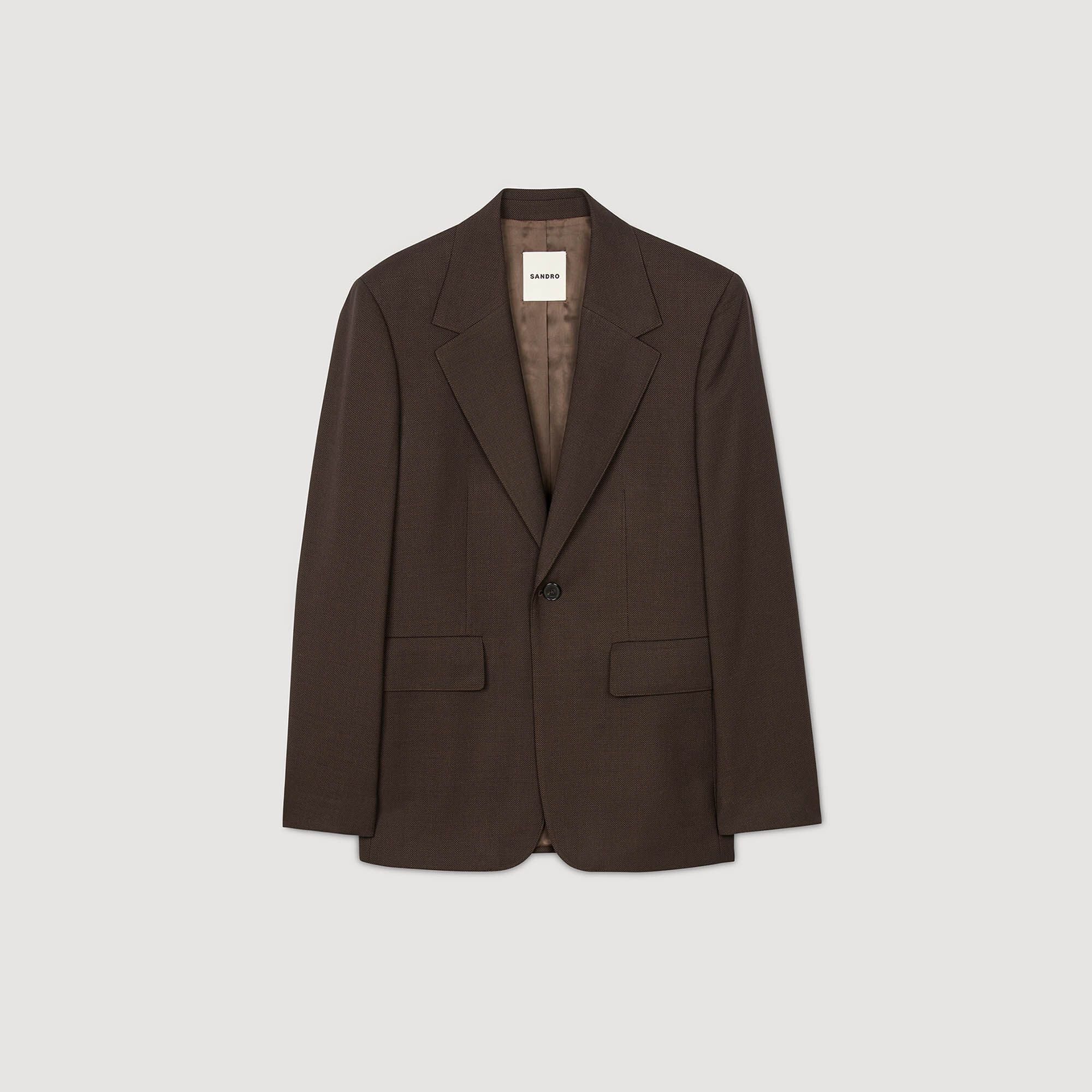 Wool Suit Jacket : Suits & Tuxedos color Chocolate