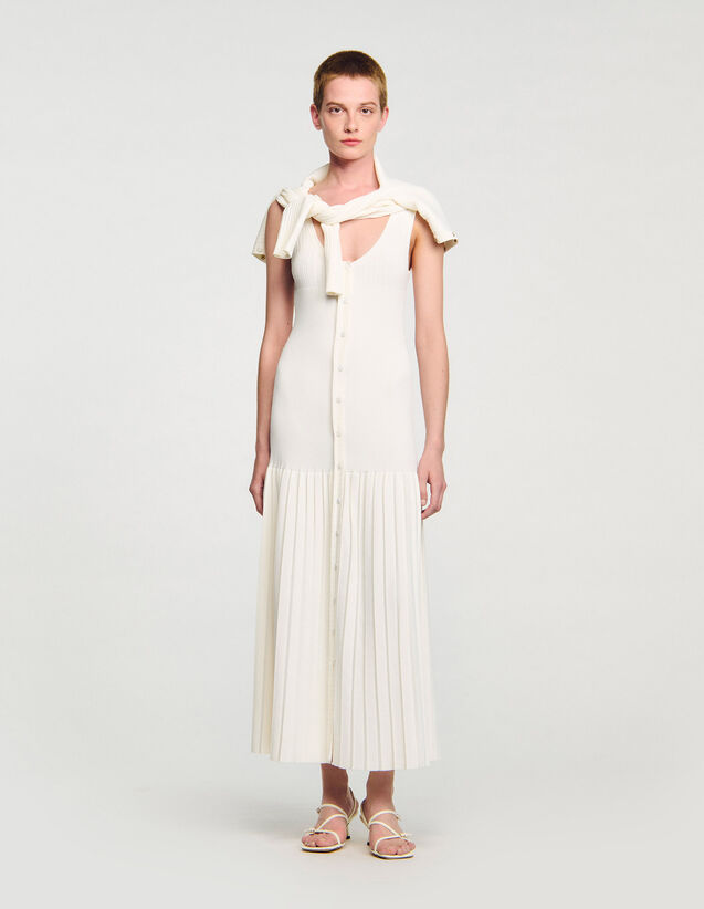 Knit Maxi Dress - SFPRO04435 | sandro-paris.com Knit Maxi Dress : Dresses color Ecru