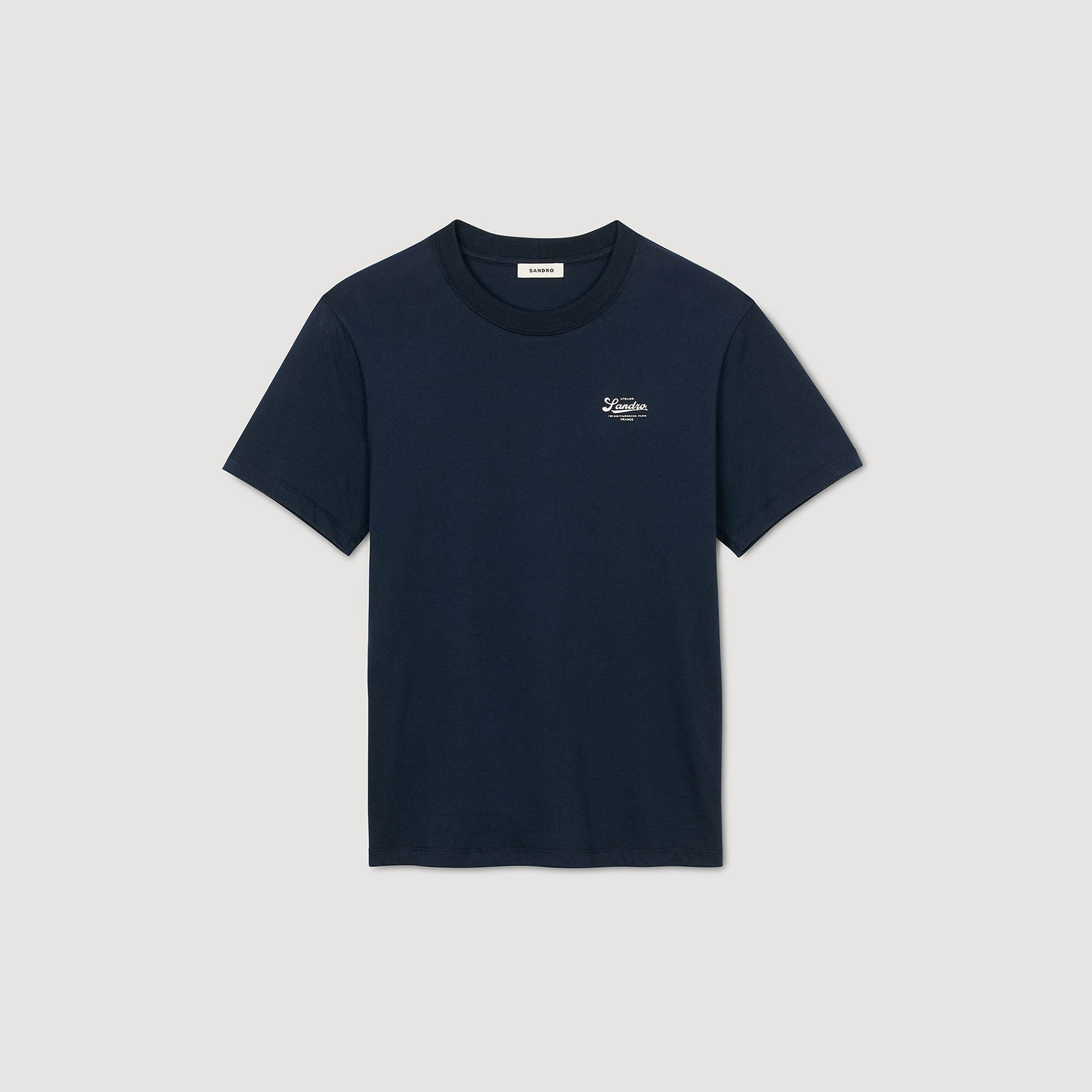 T-Shirt With Appliqu&eacute; Logo : T-shirts & Polo shirts color Midnight Blue
