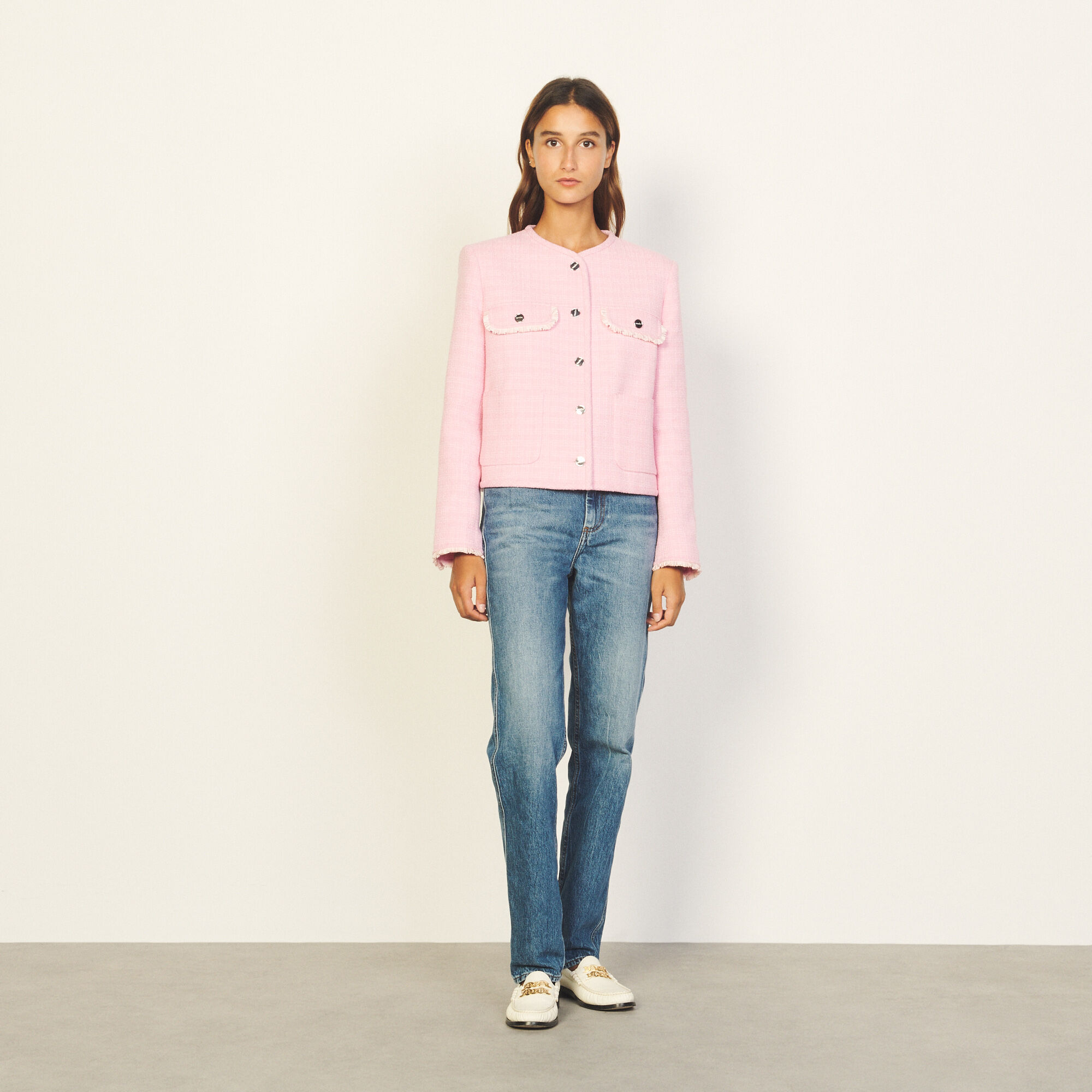 Sandro pink jacket on sale