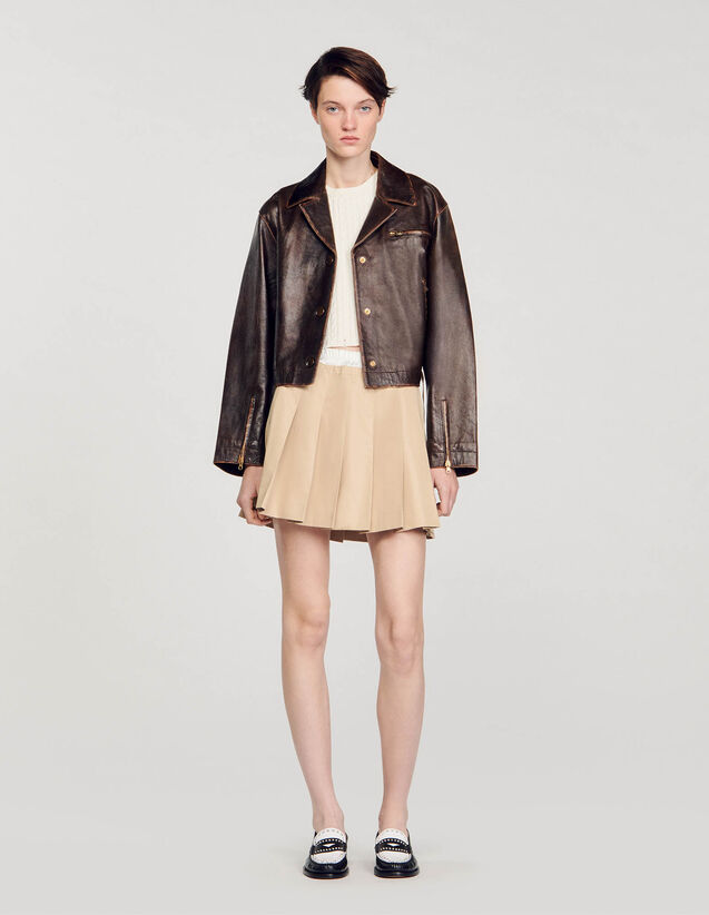 Pleated Skirt : Skirts & Shorts color Beige