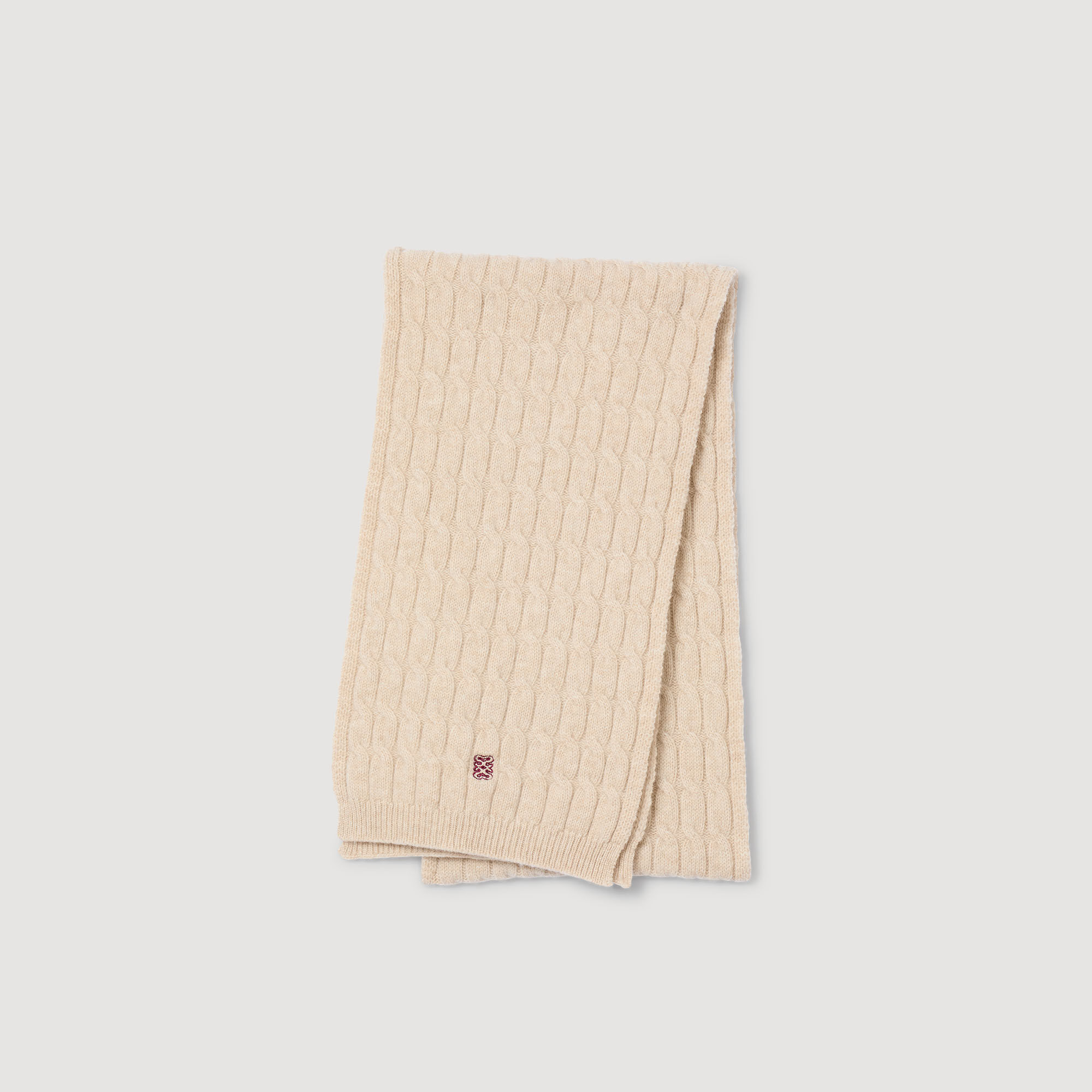 Wool And Cashmere Scarf : Scarves color Beige