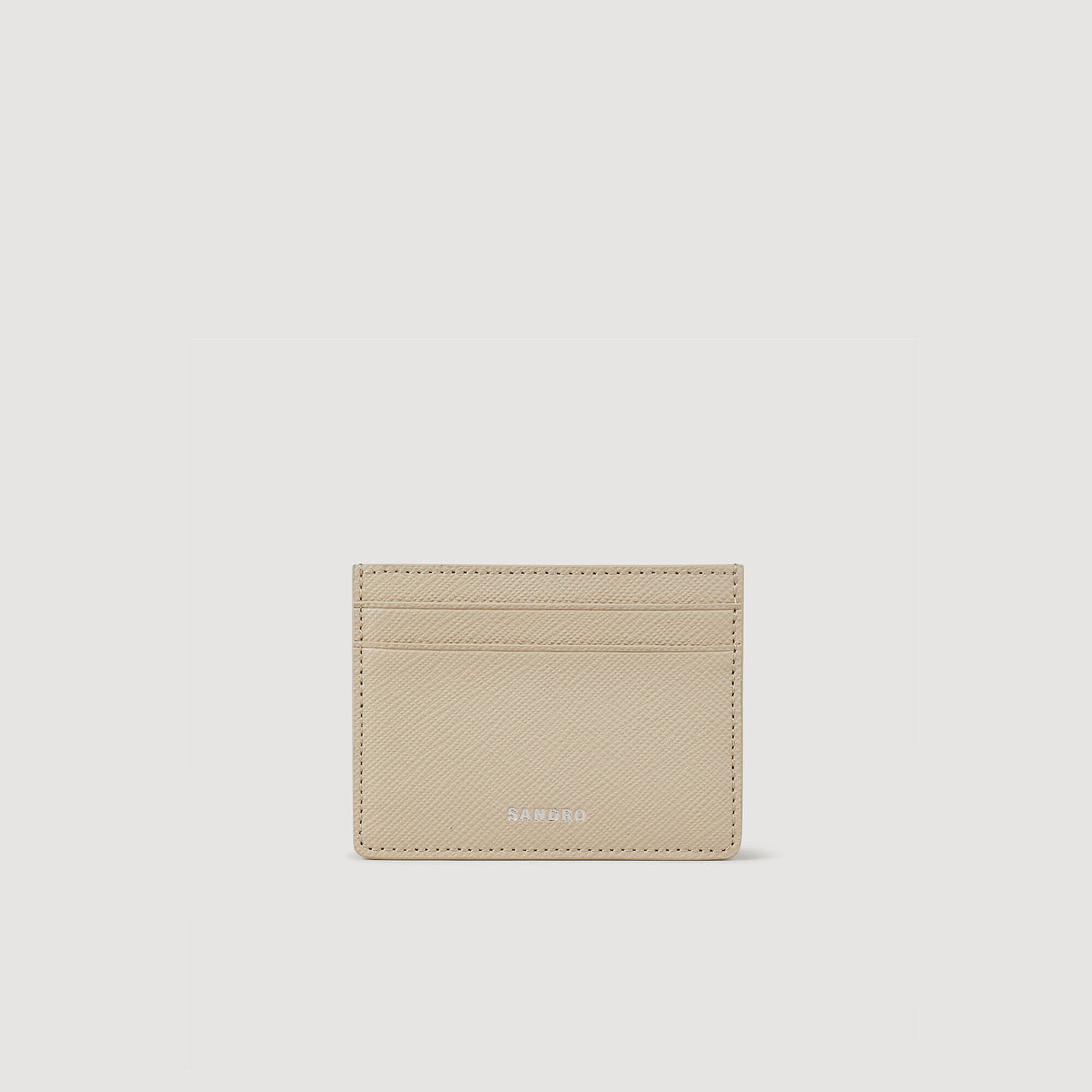 Reconstituted Leather Cardholder : Other Accessories color Light Grey