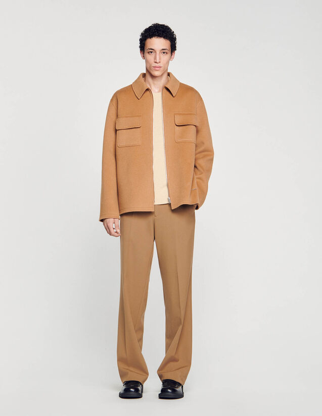Zipped Overshirt : Coats & Jackets color Camel