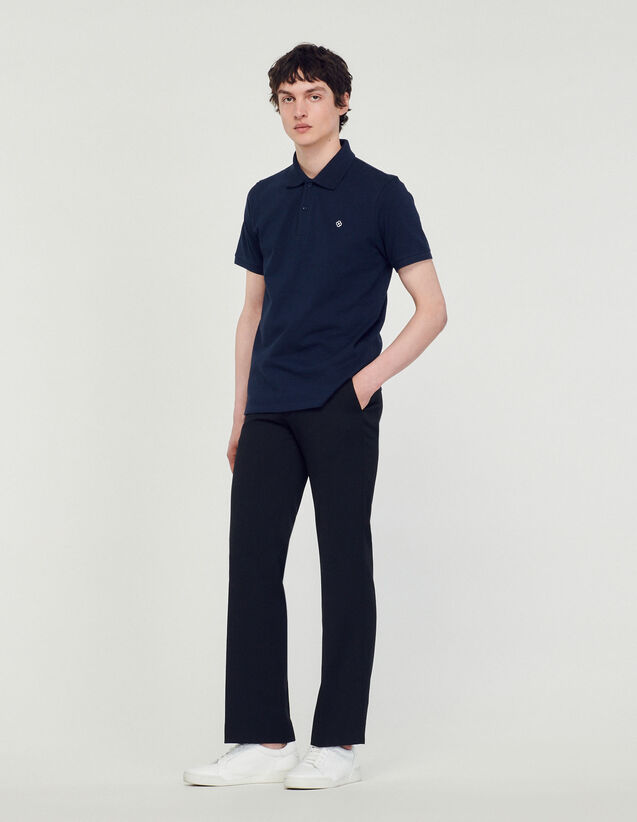 Polo Shirt With Square Cross Patch : T-shirts & Polo shirts color Navy Blue