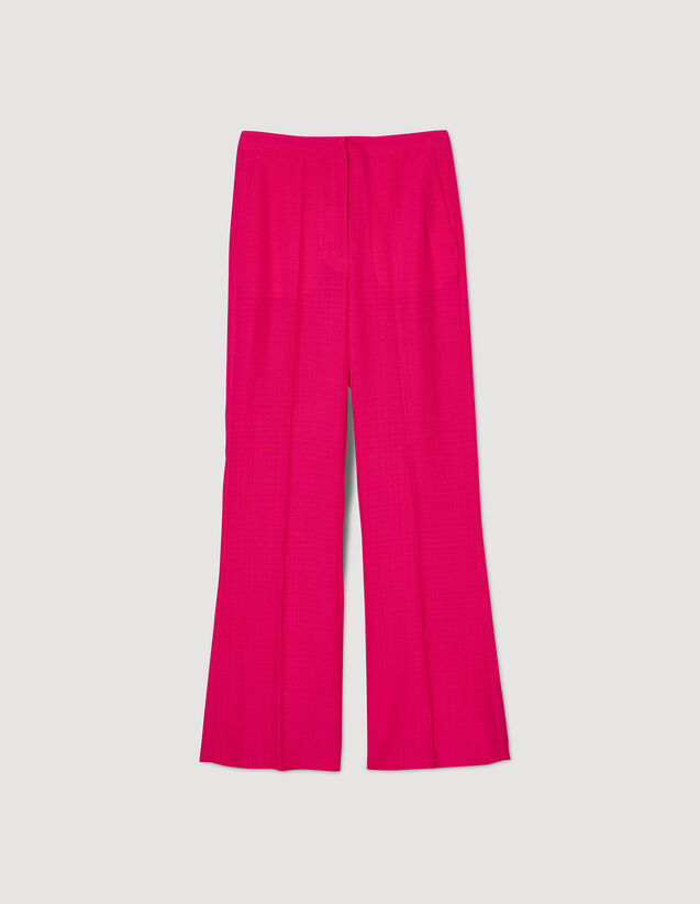 Flared Trousers : Pants color Fushia