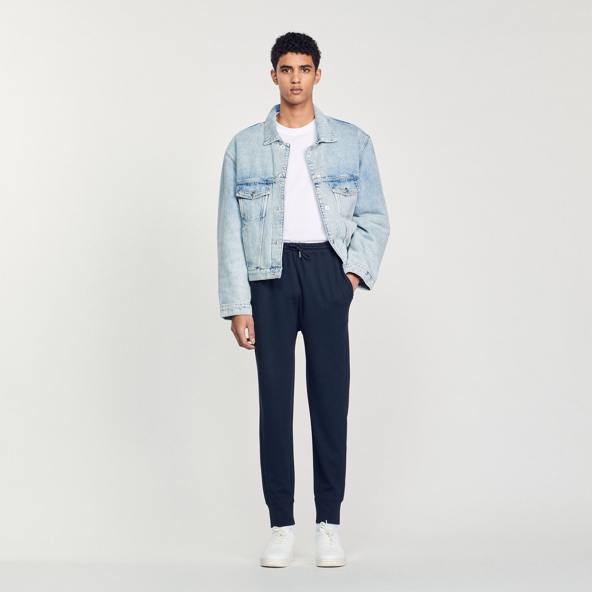 Knitted Jogging Bottoms : Pants & Shorts color Black