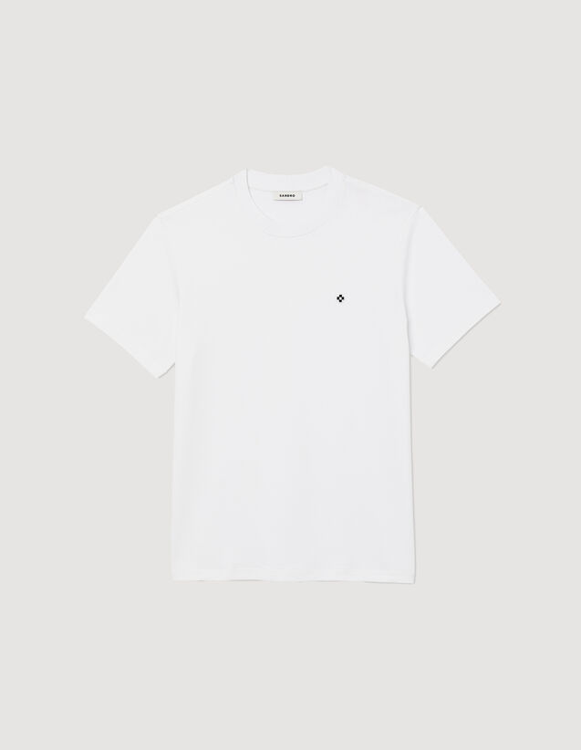 T-Shirt With Square Cross Patch : T-shirts & Polo shirts color white