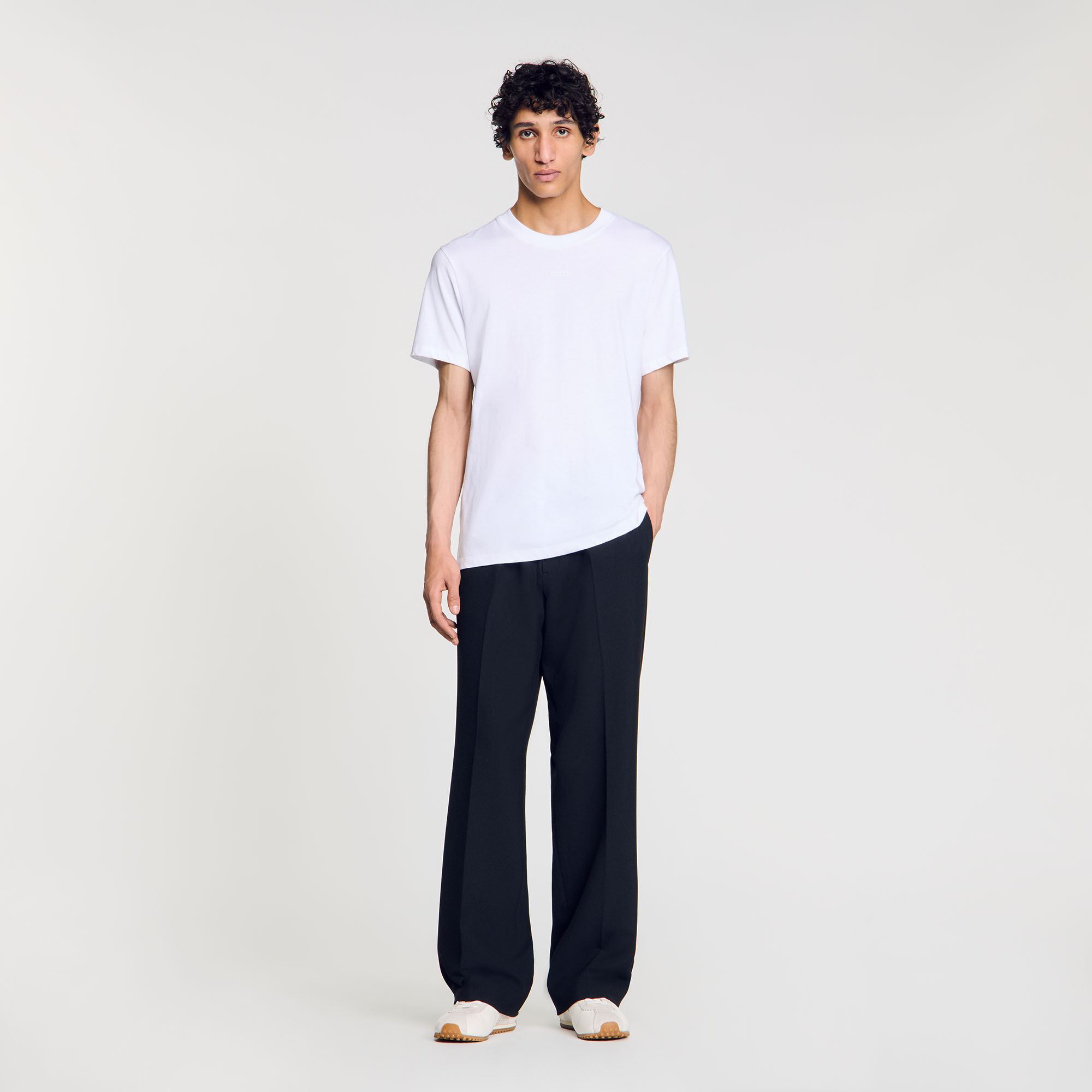 Cotton T-Shirt With Logo : T-shirts & Polo shirts color Black