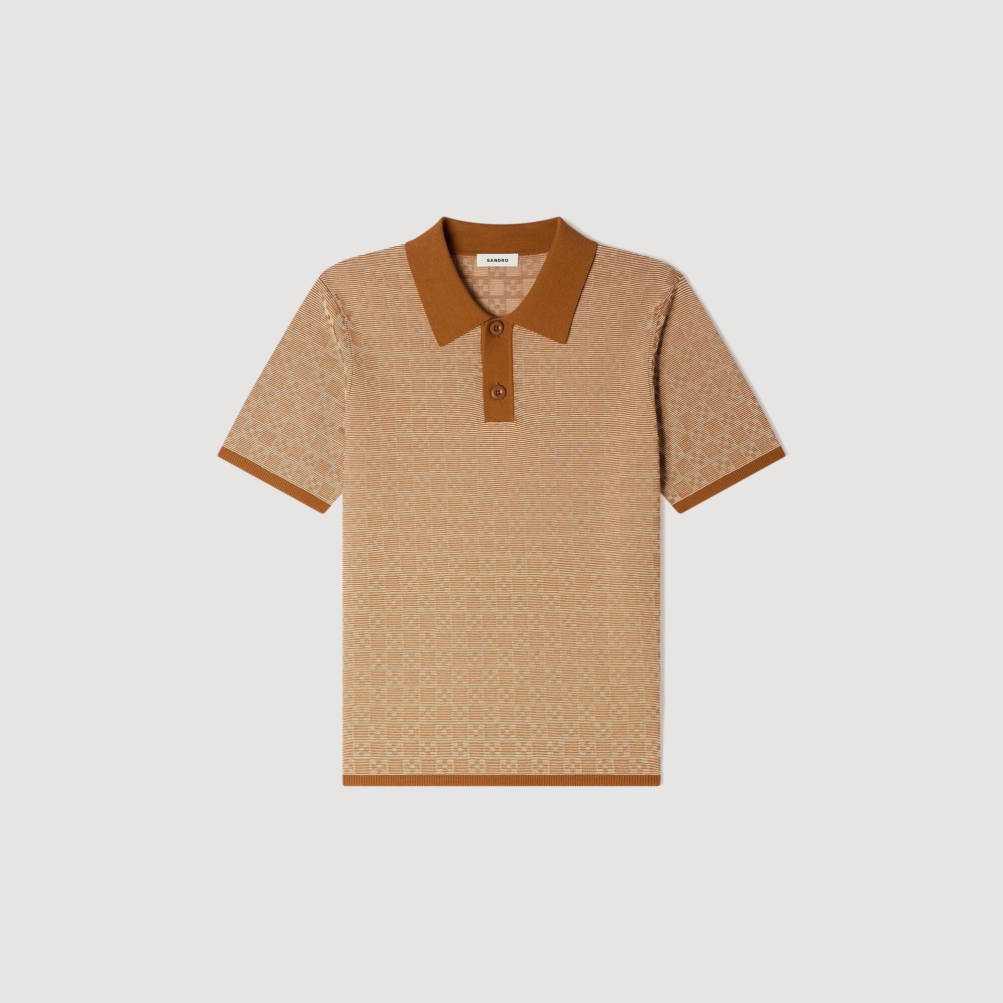 Square Cross Polo Shirt : Sweaters & Cardigans color Camel