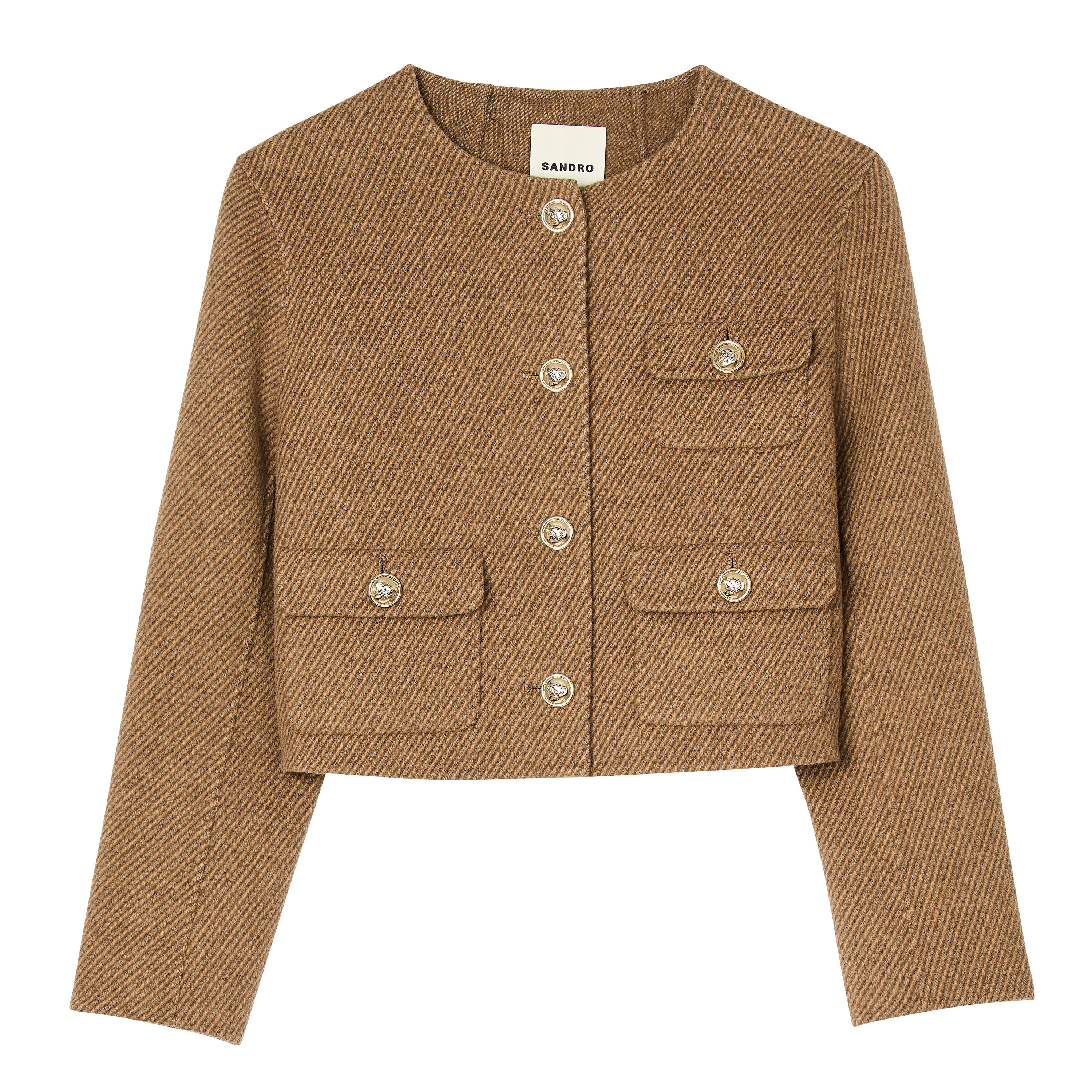 Cropped Button-Down Jacket - Blazers & Jackets - Sandro