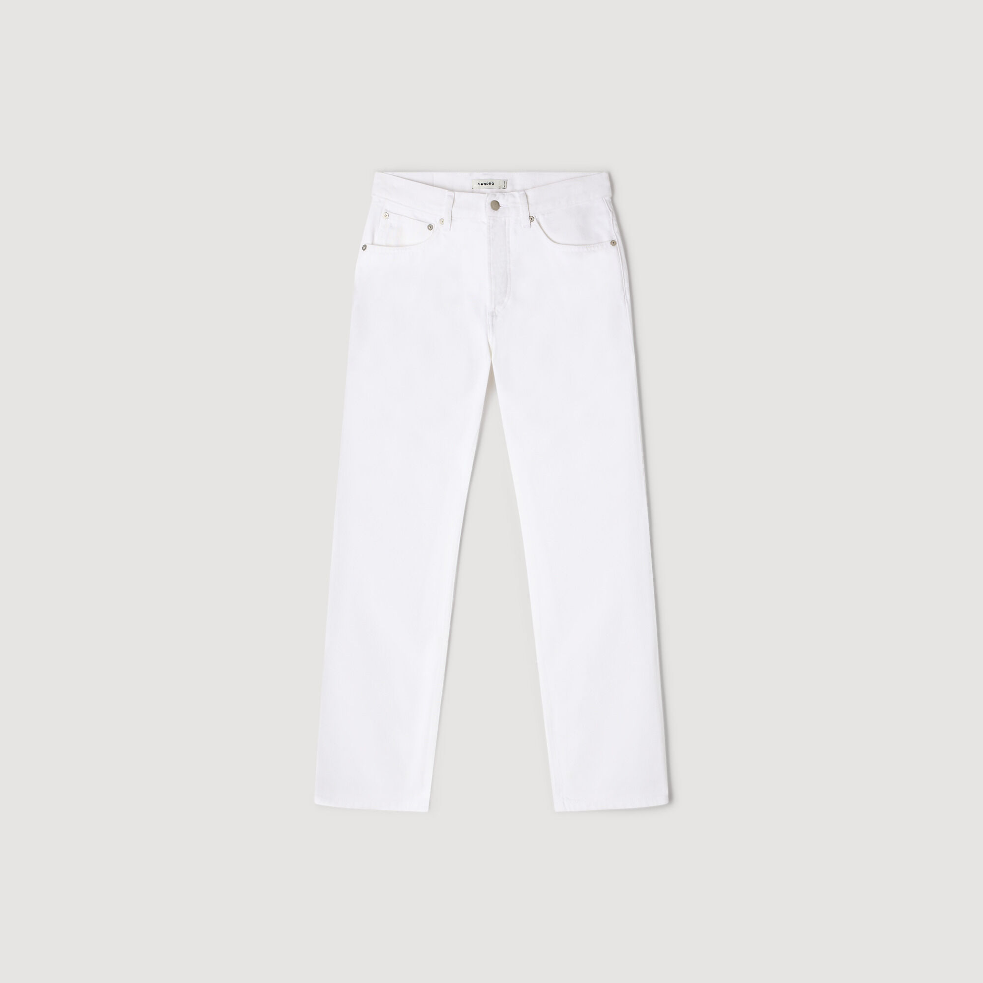 Regular Raw Jeans : Jeans color white