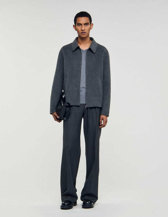 Light Peacoat In  Wool - SHPBL00976 | sandro-paris.com Light Peacoat In  Wool : Jackets & Coats color Dark Grey
