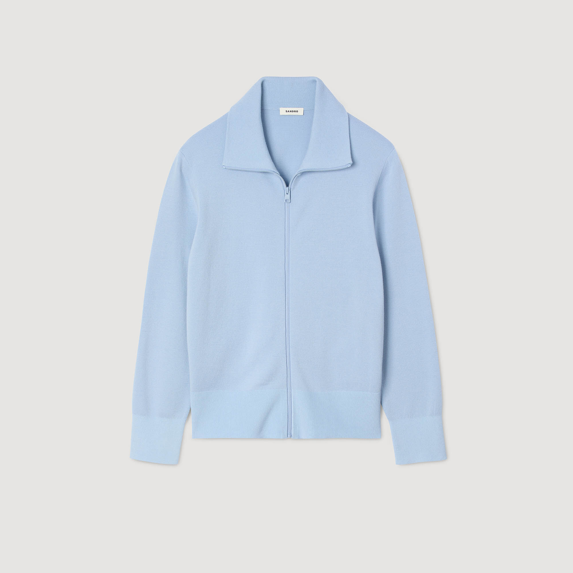 Wool Trucker Jacket : Sweaters & Cardigans color Sky Blue
