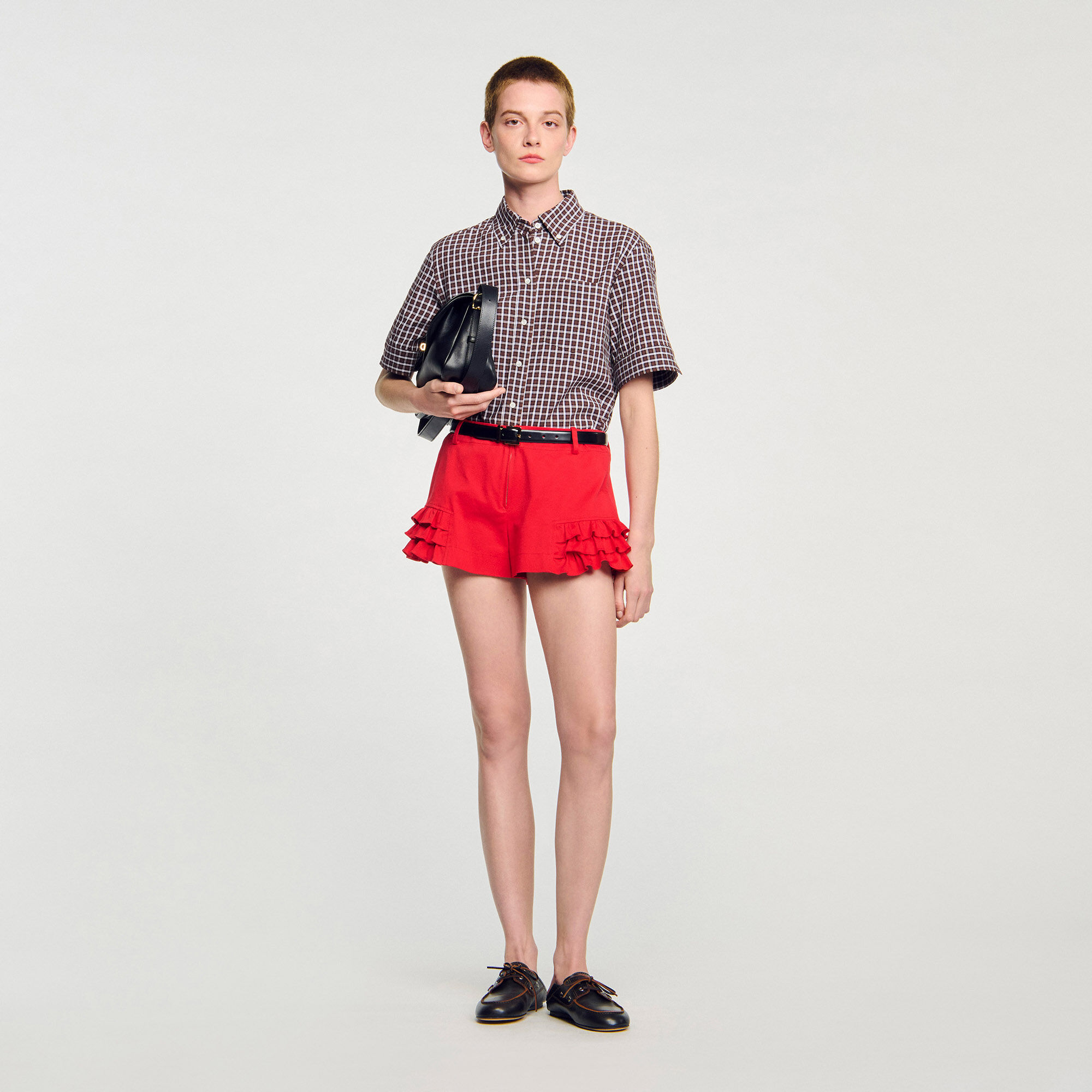 ウール混★ショルダーパッド入り★ジャケット★ SANDRO ウール混☆ショルダーパッド入り☆ジャケット☆ SANDRO (sandro