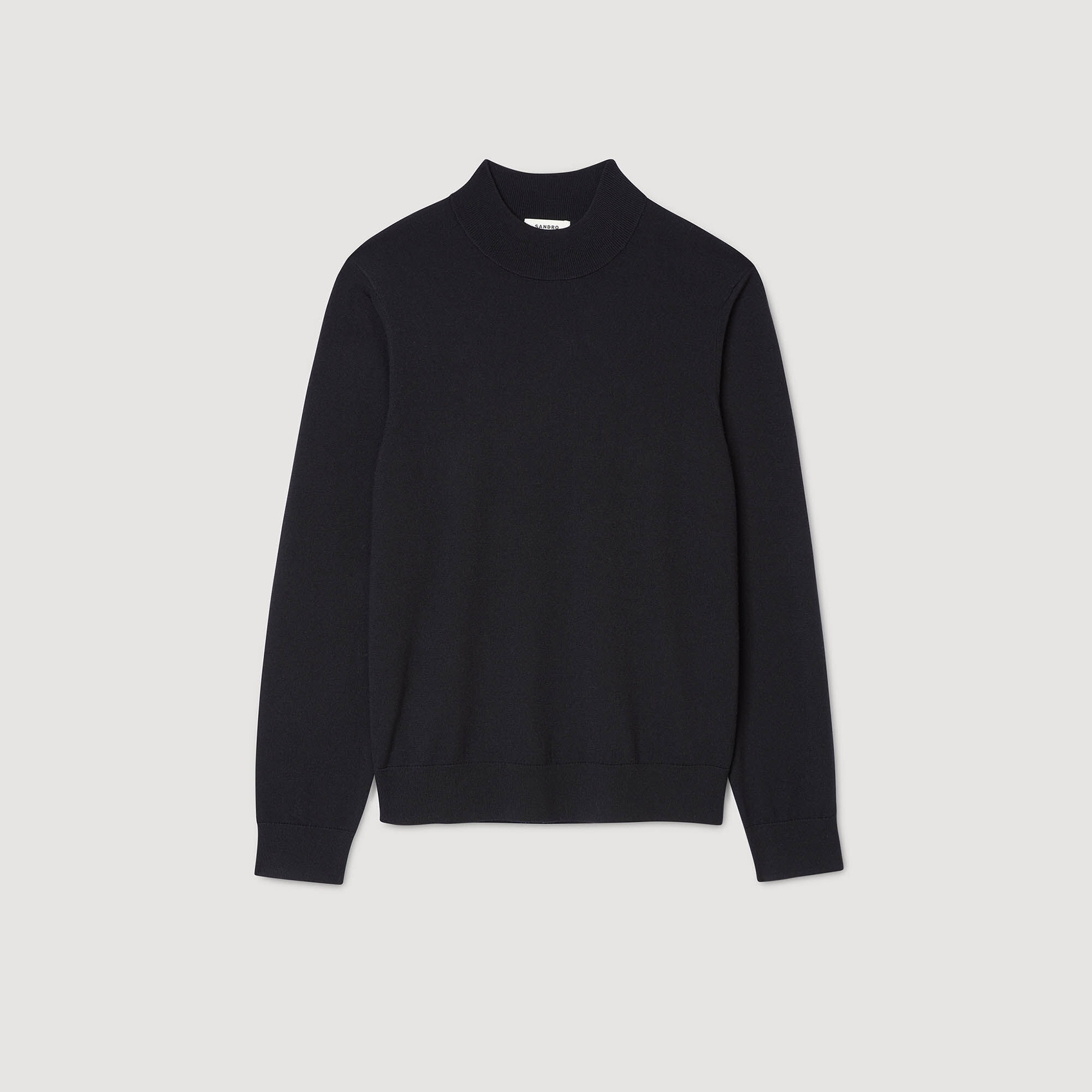 Wool Jumper With High Neck : Sweaters & Cardigans color Midnight Blue