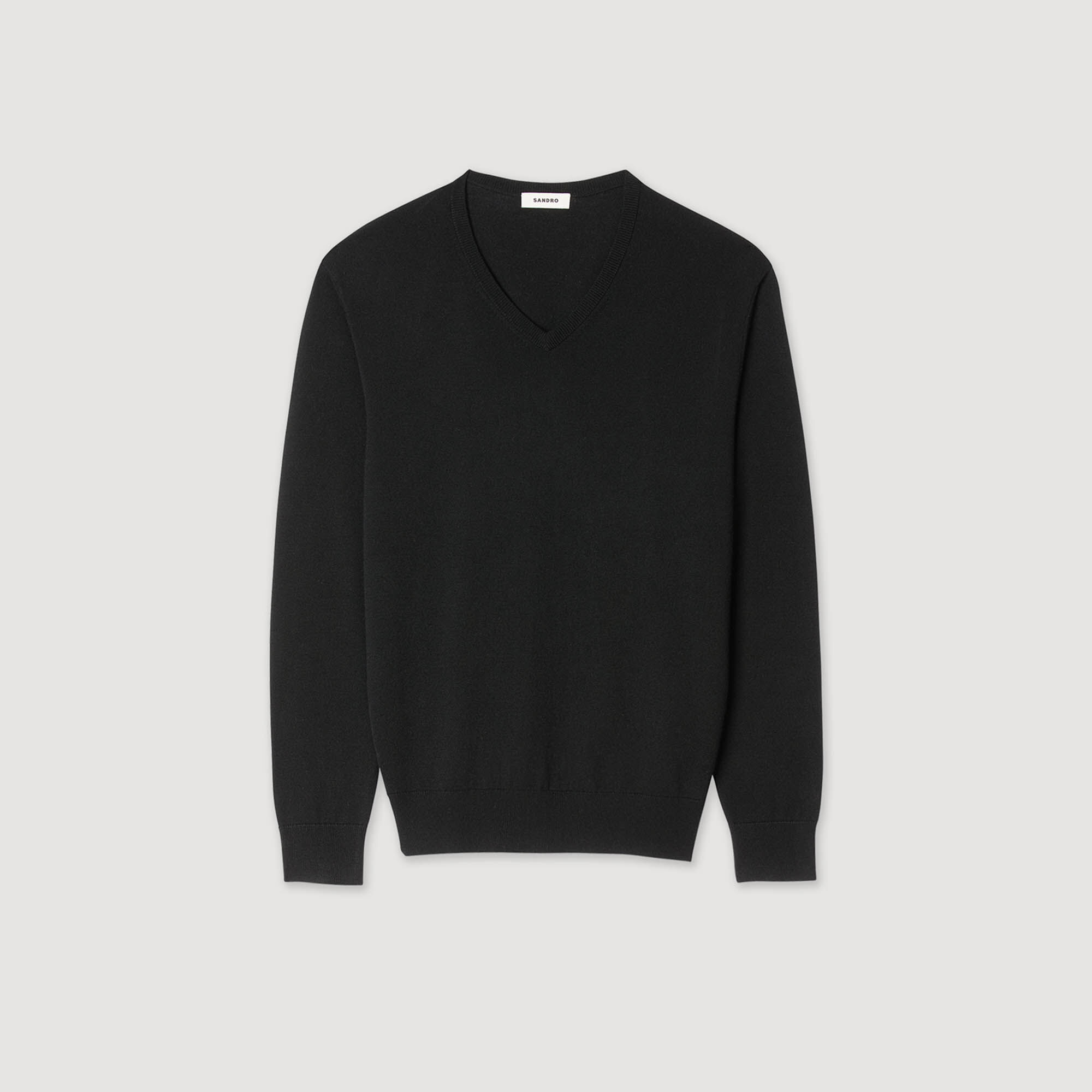Fine Wool Jumper : Sweaters & Cardigans color Black