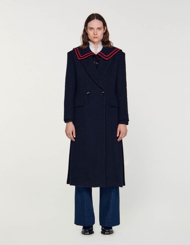 Long Coat : Coats color Deep blu