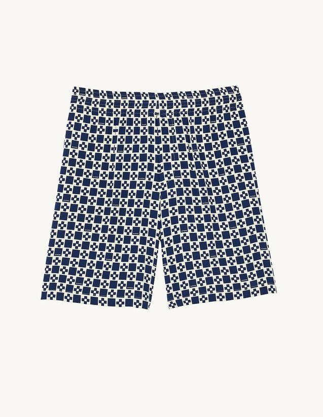 Printed Bermuda Shorts : Pants & Shorts color SQUARE CROSS NAVY