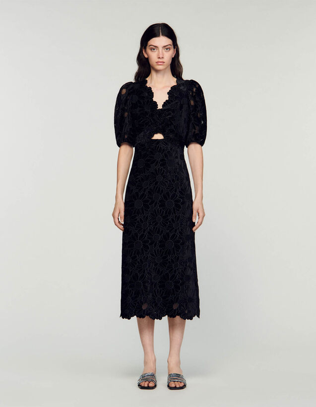 Velvet Maxi Dress : Dresses color Black