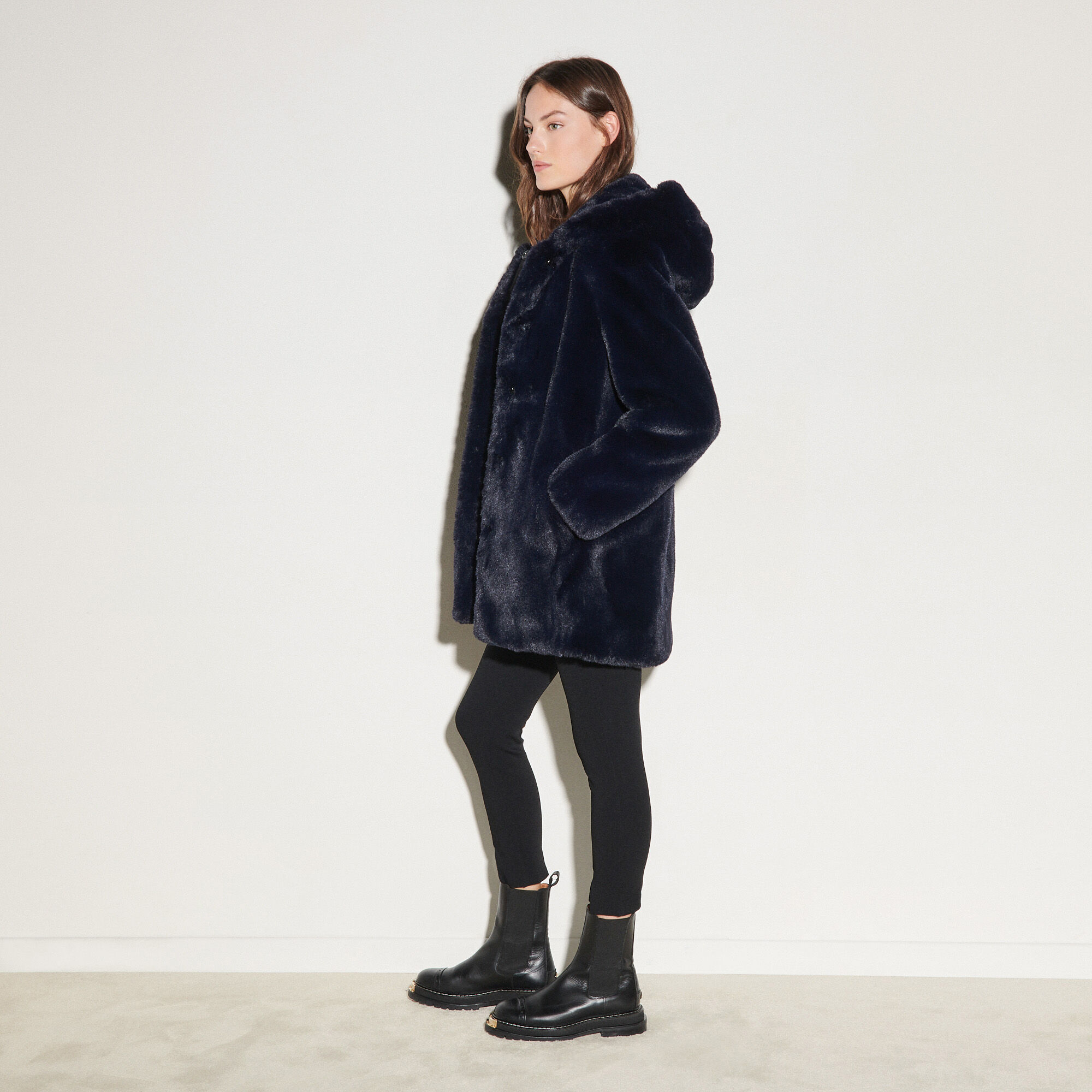 sandro fur coat