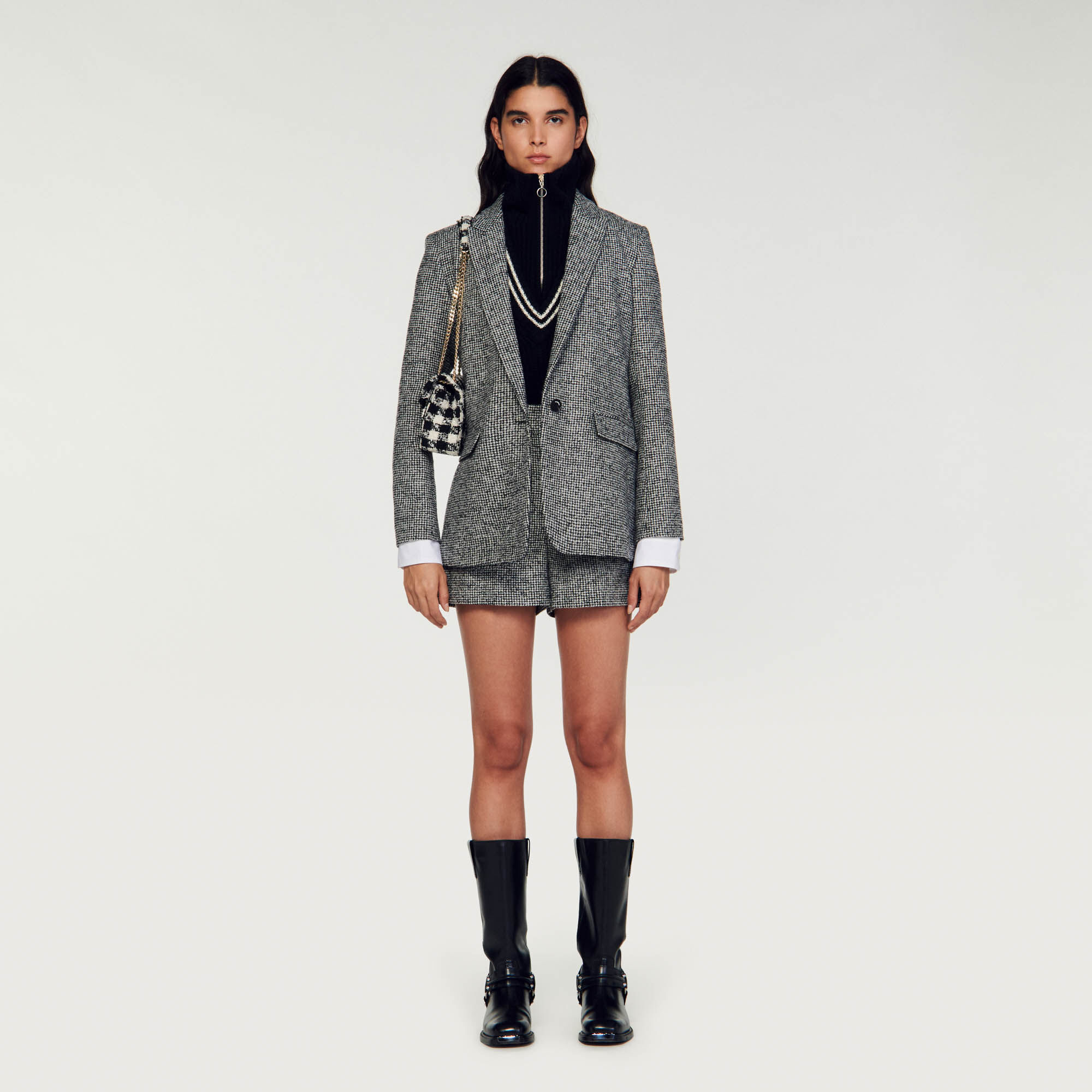 Sandro houndstooth blazer online