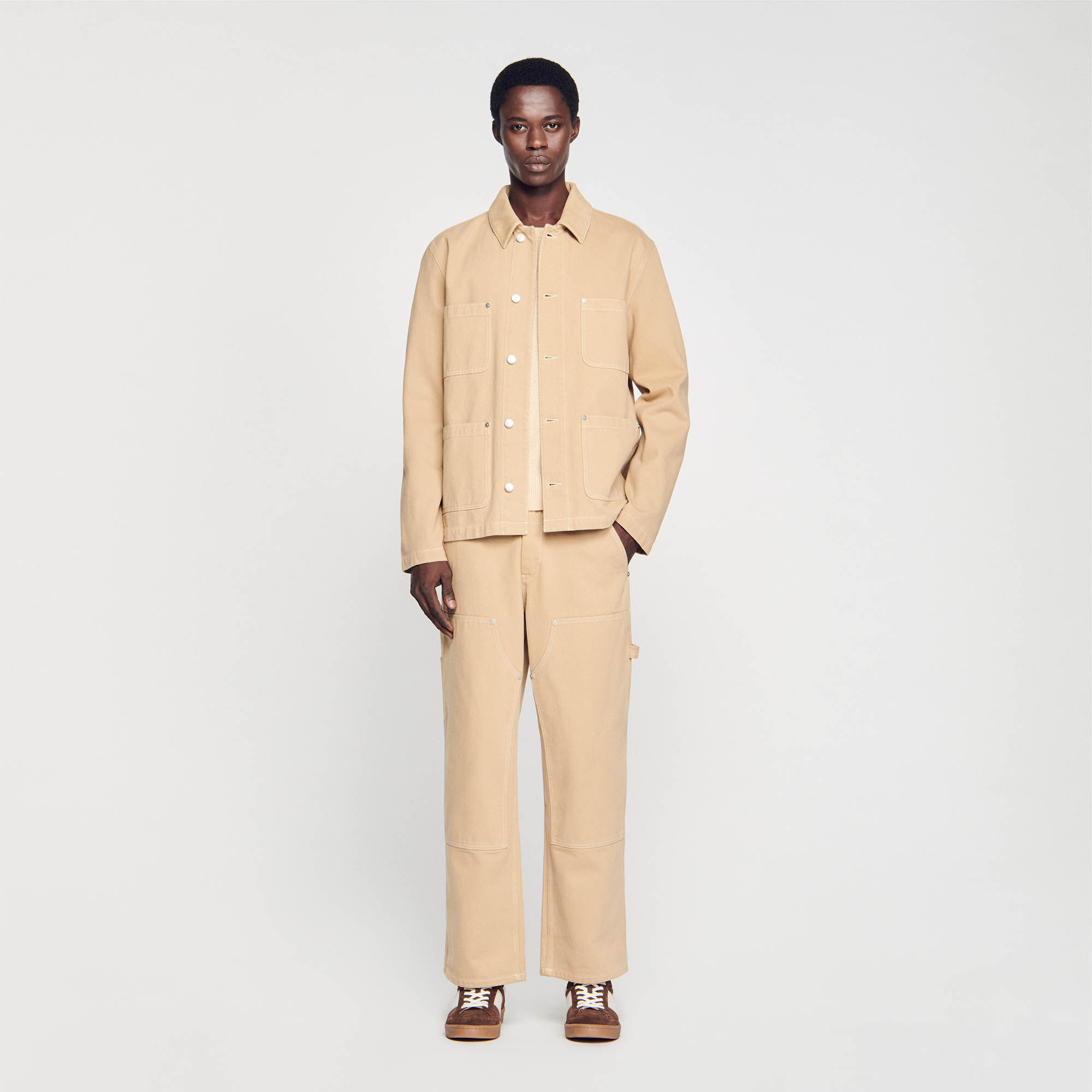 Denim Worker Jacket : Jackets & Coats color Beige