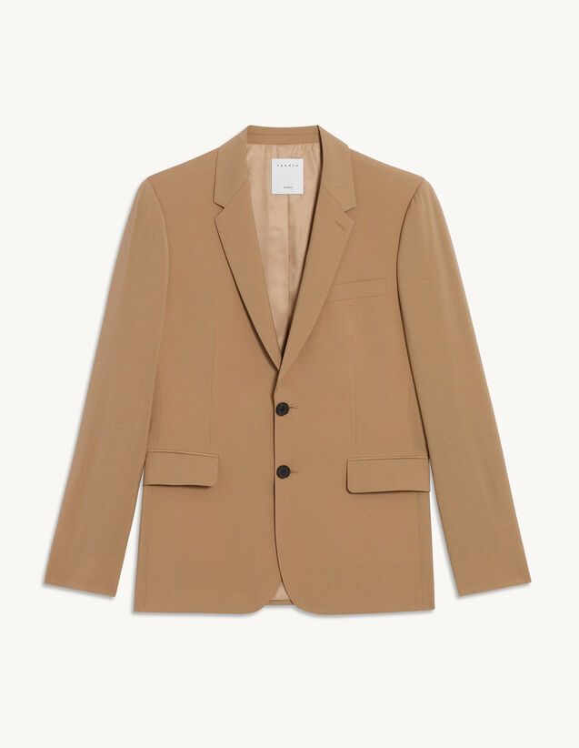 Virgin Wool Suit Jacket : 50%off color Ficelle