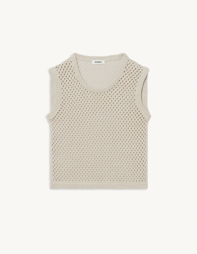 Knit Vest Top : T-shirts & Polo shirts color Stone
