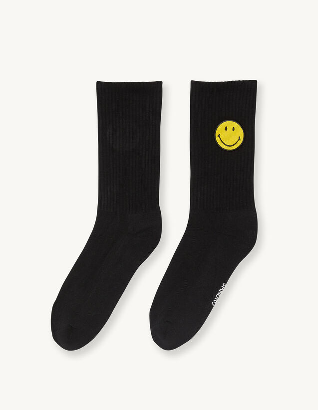 Smiley® Socks With Patch : Socks color white