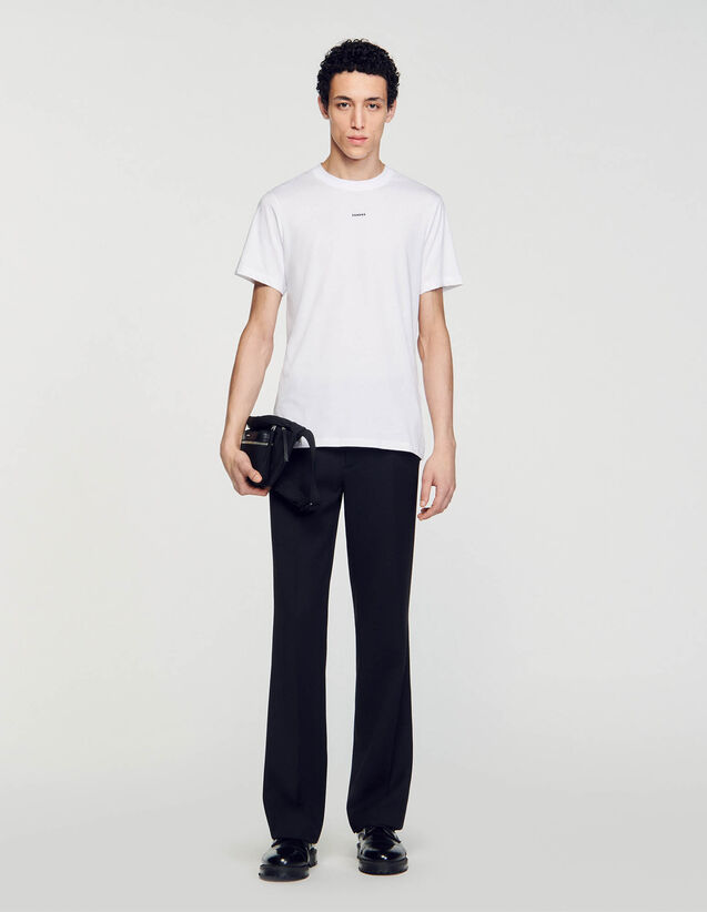 Short-Sleeved T-Shirt - SHPTS01387 | sandro-paris.com Short-Sleeved T-Shirt : T-shirts & Polo shirts color white